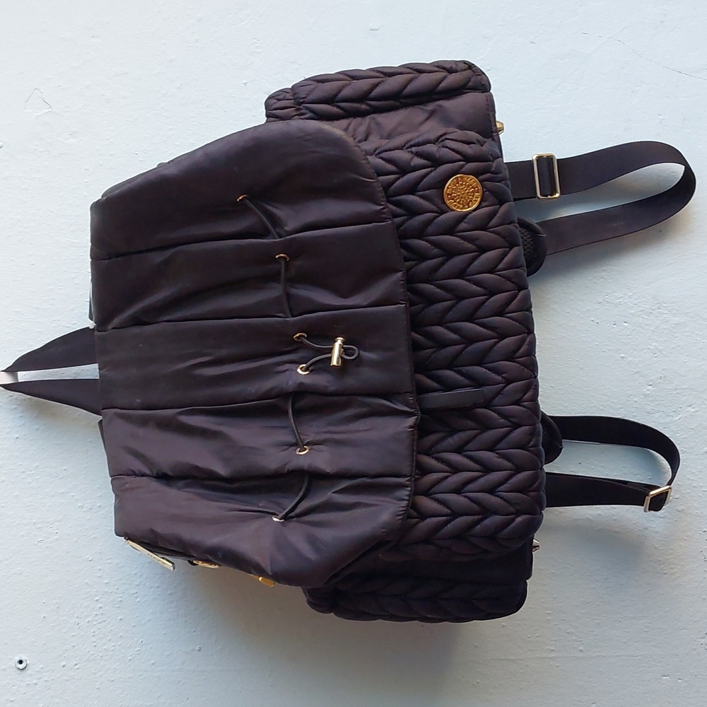 Happ Brand Levy Black Quilted Baby Backpack